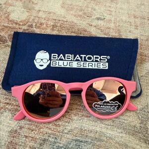 Babiators Blue Series pink keyhole sunglasses with silver mirrored lenses